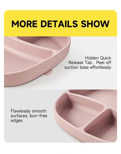 צלחת סיליקון עם ואקום לתינוקות – בטוחה וללא BPA
