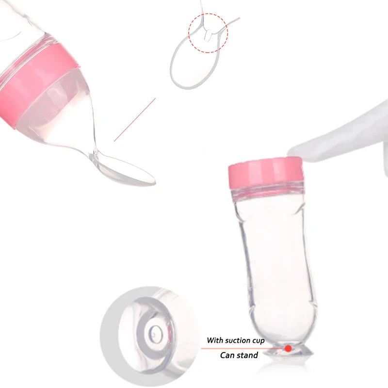 בקבוק חלב לתינוק עם פטמת סיליקון – אימון ותוספי תזונה