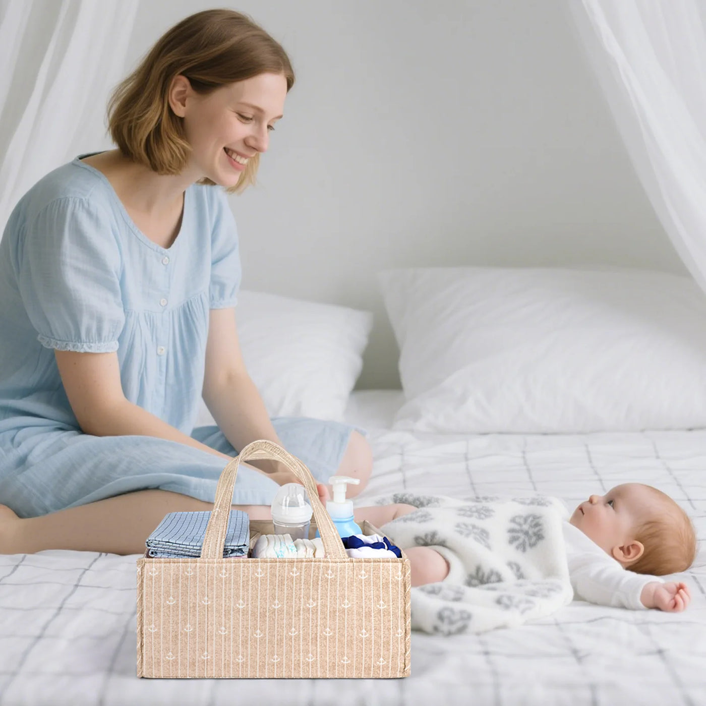 תיק החתלה נייד מתקפל עמיד במים לנסיעות