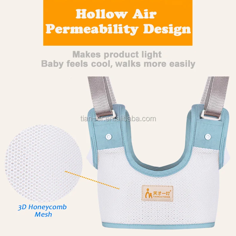 רתמת הליכה מתכווננת לתינוק מבד כותנה מתקפל