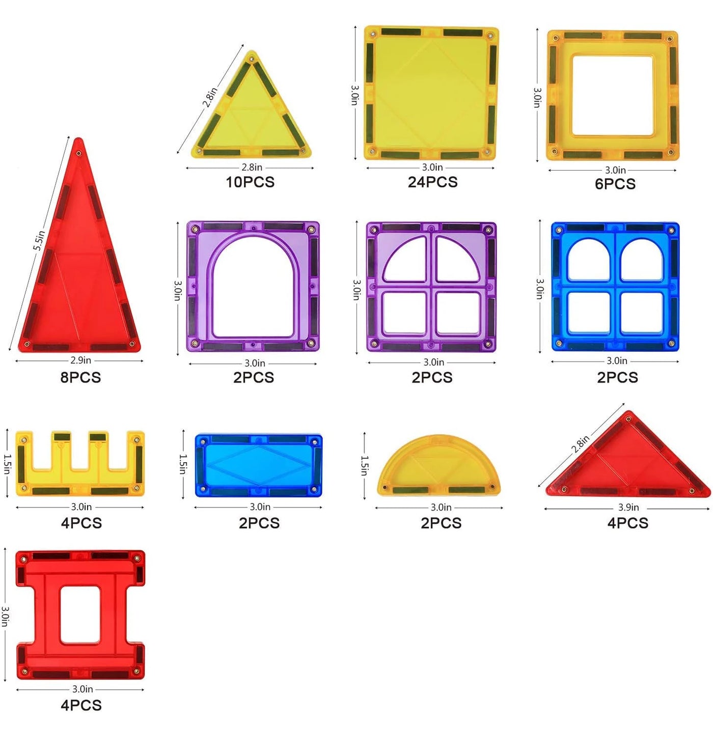 סט מגנטים לבנייה יצירתית לילדים – 70 חלקים