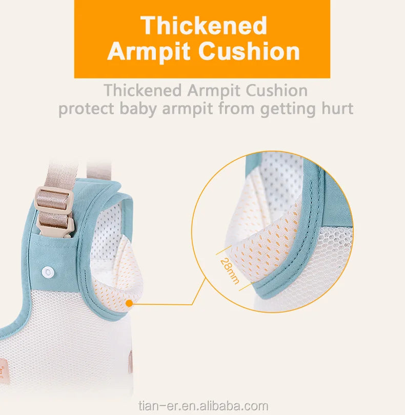 רתמת הליכה מתכווננת לתינוק מבד כותנה מתקפל